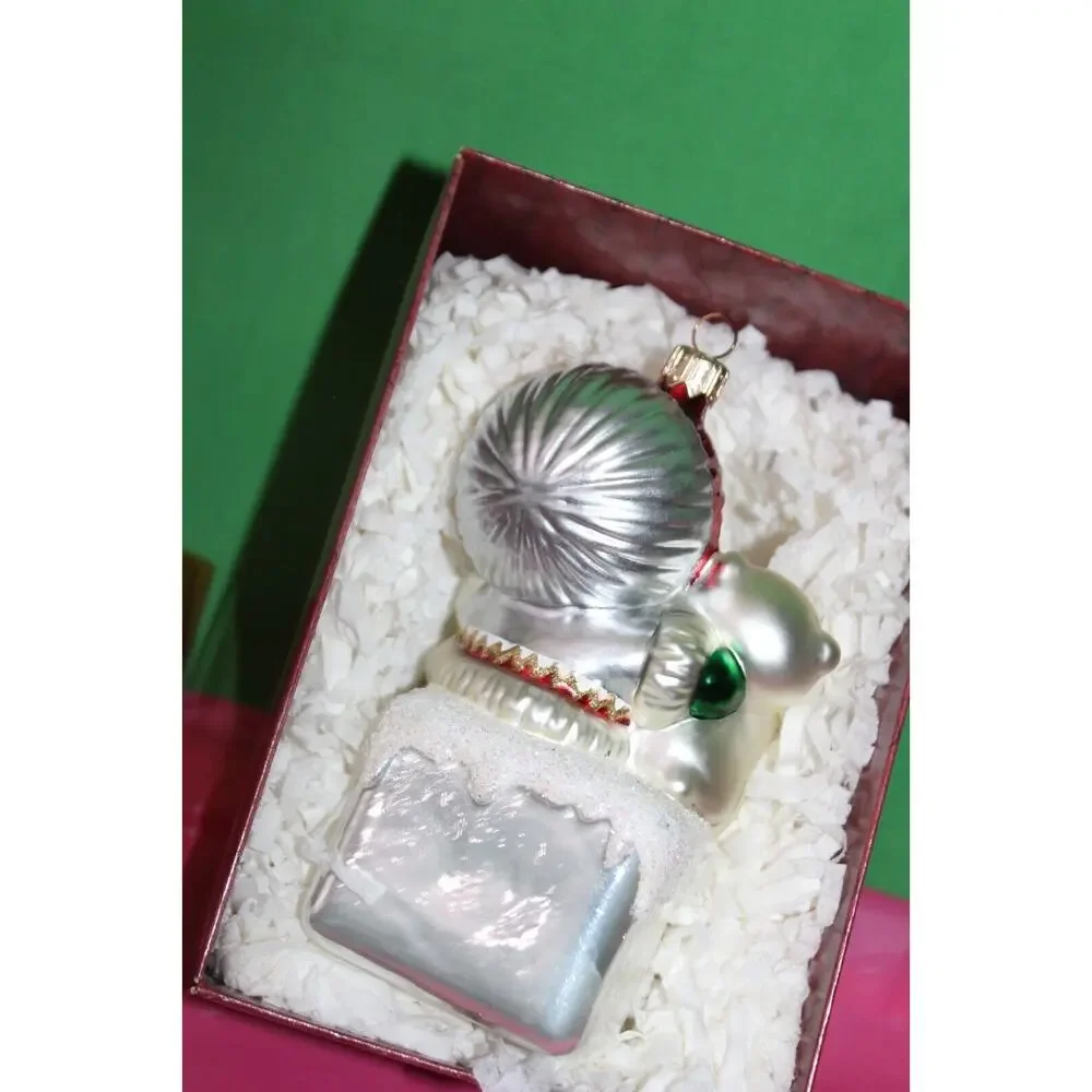 Hallmark Crown Reflections Frosty Friends Ed Seale Glass Holiday Ornament 1999